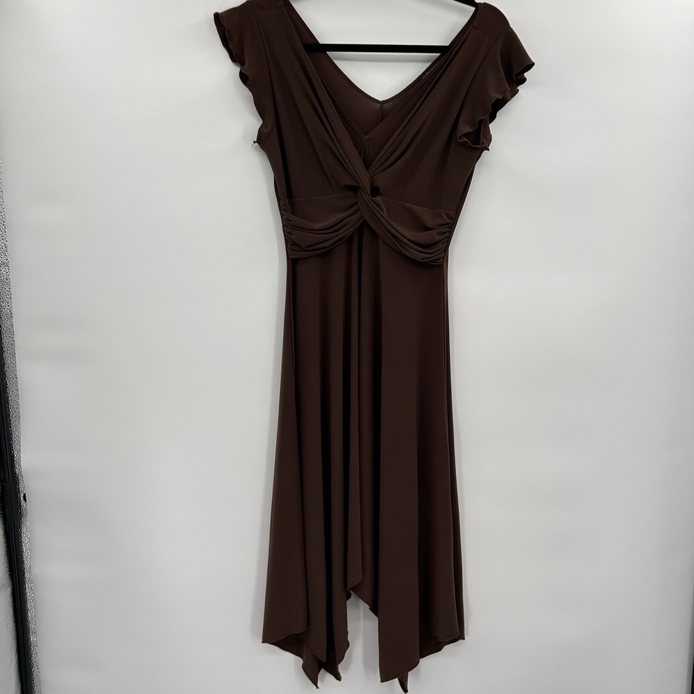 Vintage Cocomo Y2K Forest Fairy Babydoll Dress Size S Brown Asymmetric Flutter‎